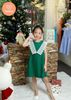  Đầm Bé Gái Tamiuy Linen Phối Ren Cổ Tròn Ren Chữ V, Đầm Xòe Bé Gái Dạo Phố, Diện Tết,Size 10–40kg 