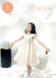  Đầm Bé Gái  Tamiuy Tùng Xoè 360 Độ ,Váy Dự Tiệc Trắng Kem Thiết Kế Tiểu Thư 