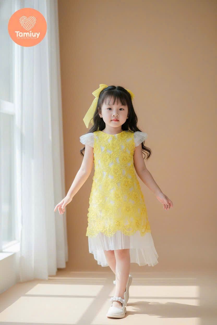  Đầm Ren Đuôi Cá Tamiuy Thiết Kế Cao Cấp, Dành Cho Bé Gái (1-10T) 