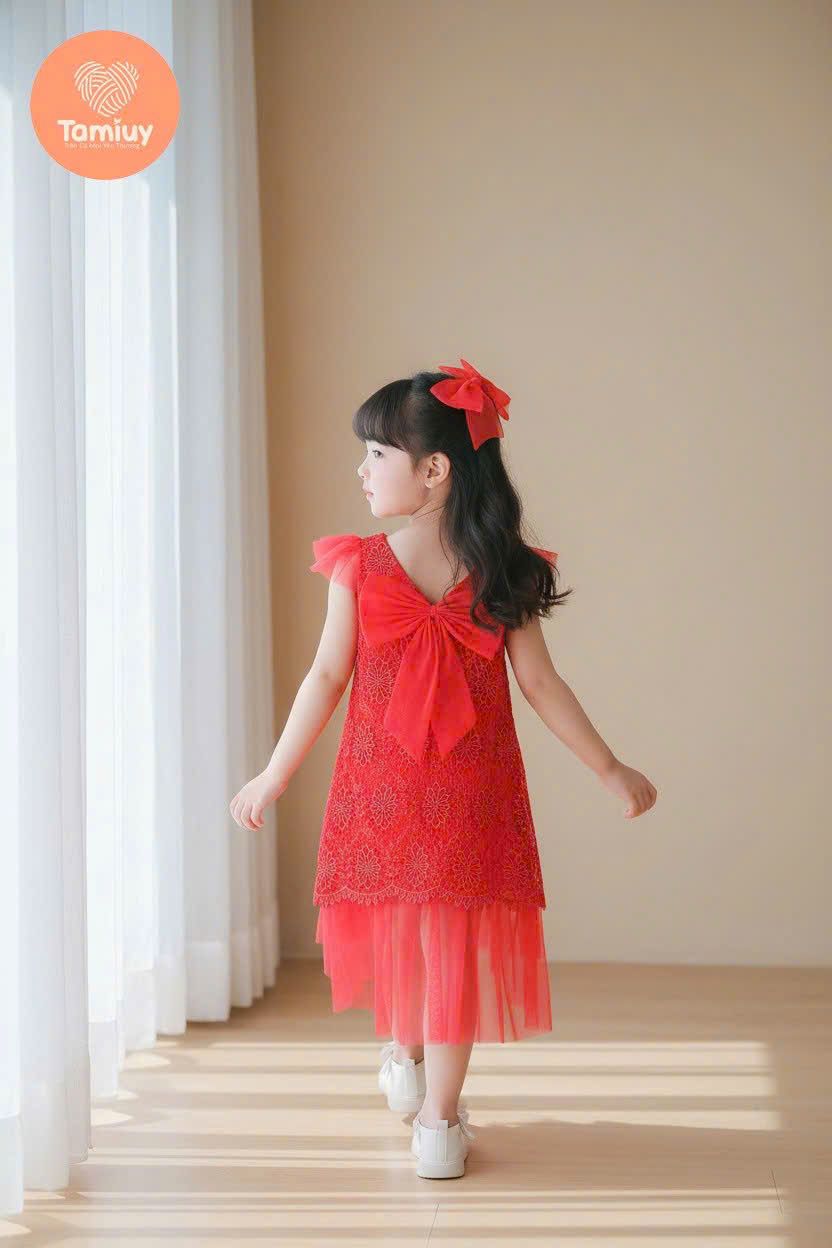  Đầm Ren Đuôi Cá Tamiuy Thiết Kế Cao Cấp, Dành Cho Bé Gái (1-10T) 