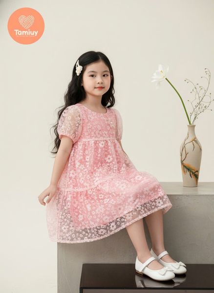  Đầm Công Chúa Tamiuy Baby Doll Tay Phồng Hoạ Tiết Hoa Nhí 
