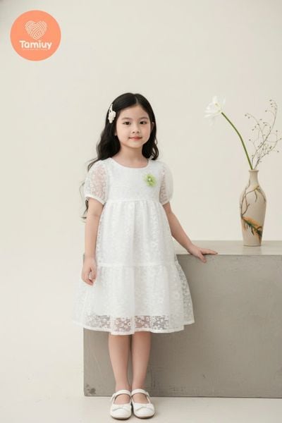  Đầm Công Chúa Tamiuy Baby Doll Tay Phồng Hoạ Tiết Hoa Nhí 