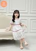  Đầm Babydoll Bé Gái Cổ Vuông Họa Tiết Hoa TAMIUY, Dáng Xòe Nhẹ, Thanh Lịch (Size 2–12 tuổi) 