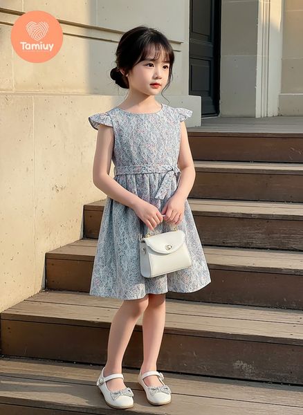  Đầm Bé Gái Hoa Nhí Ren Dáng A TAMIUY 
