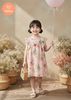  Đầm Bé Gái Họa Tiết Hoa Nhí TAMIUY , Phối Bèo Tay Dễ Thương, Đi Chơi Đi Tiệc Size 2-12 