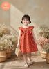  Đầm Bé Gái Họa Tiết Hoa Nhí TAMIUY , Phối Bèo Tay Dễ Thương, Đi Chơi Đi Tiệc Size 2-12 