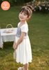  Đầm Bé Gái Dáng Xòe Phối Ren TAMIUY, Đi Tiệc Đi Chơi (4 Màu) Size 2-12 
