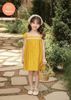  Đầm Bé Gái Hoa Nhí Vintage TAMIUY, Váy Trẻ Em Cotton Mềm Mại Phong Cách Hàn Quốc (Hồng / Vàng / Xanh) 