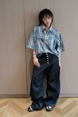 SYMBOLIC® BUTTON RAW DENIM PANTS INDIGO