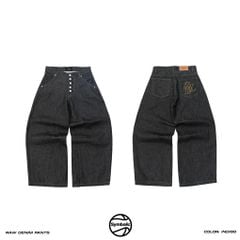 SYMBOLIC® BUTTON RAW DENIM PANTS INDIGO