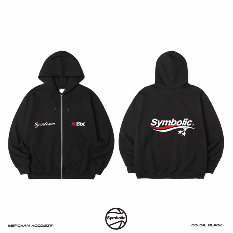 Áo Merchan Hoodie Zip Symbolic vải nỉ chân cua dày