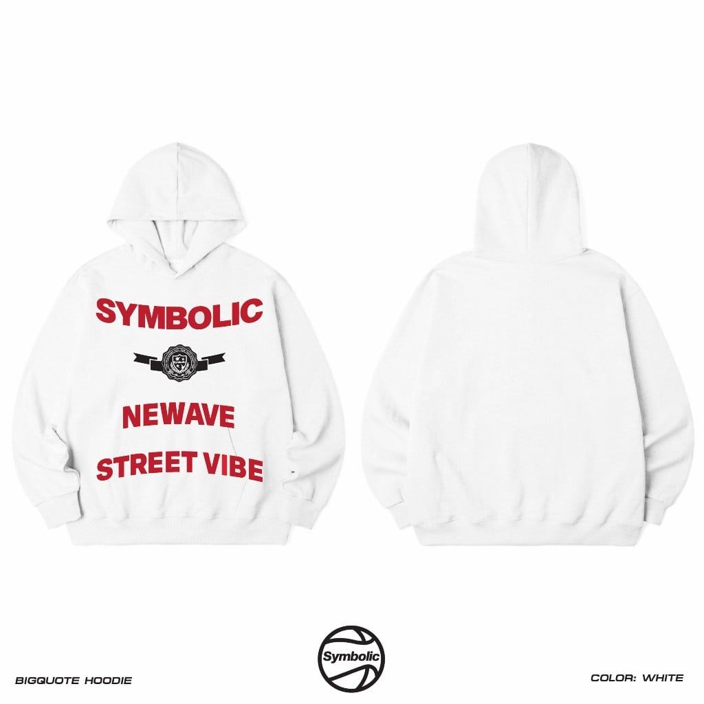 Symbolic Big Quote Oversized Hoodie