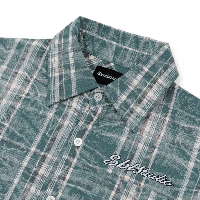 Áo sơmi Flannel washes Shirt tay ngắn Symbolic