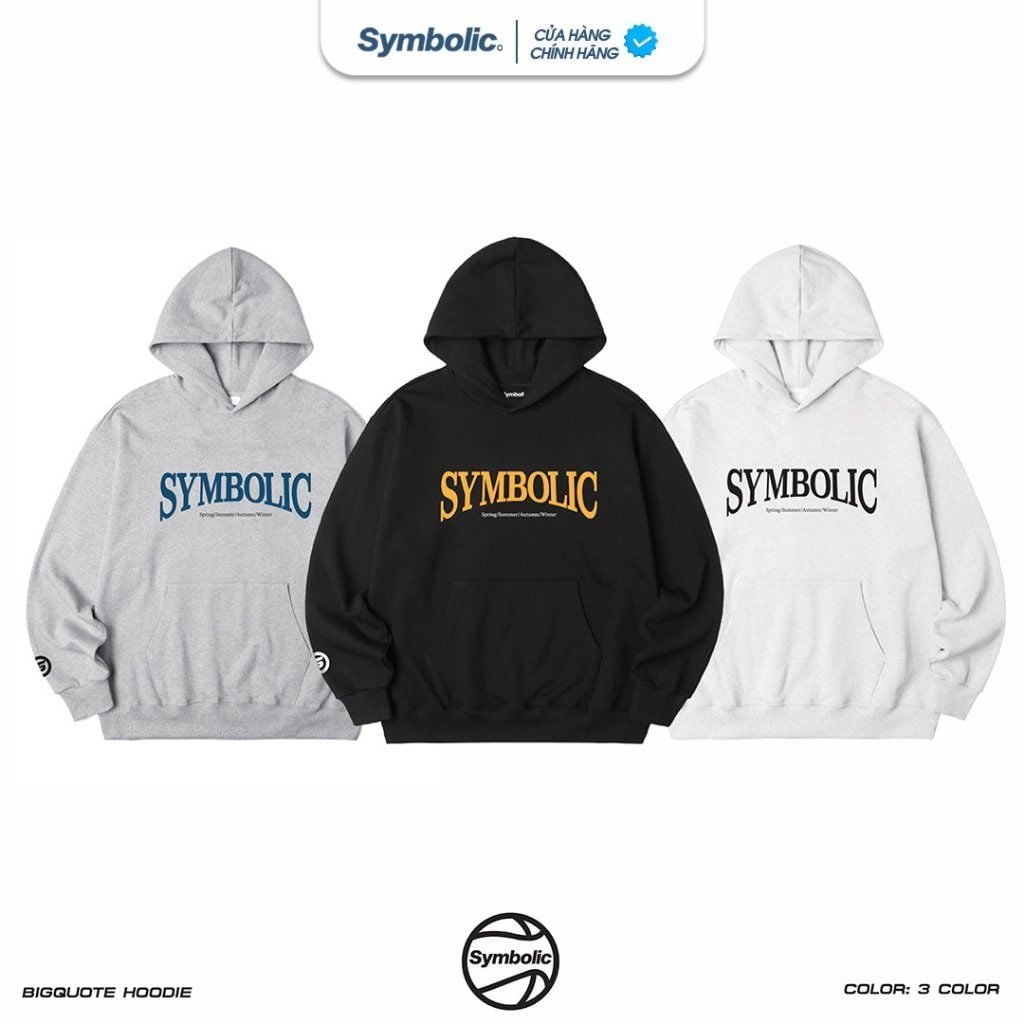 Áo Hoodie Seasonal Symbolic vải nỉ chân cua Dày