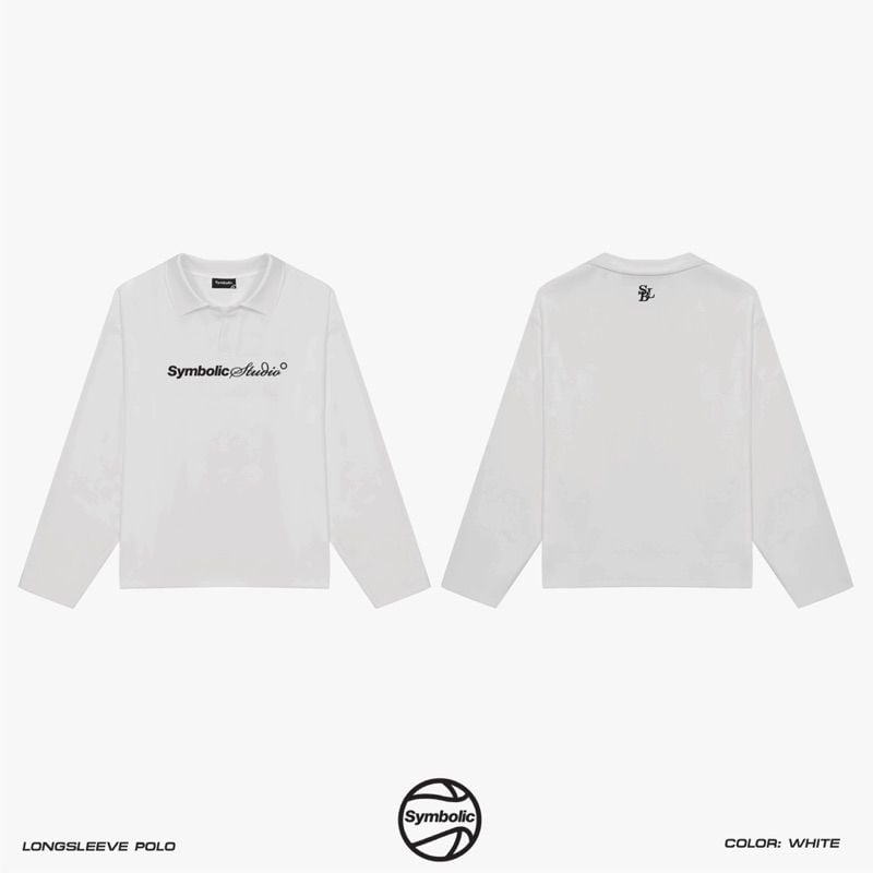 Áo Long Sleeve Polo Symbolic vải nỉ hai da