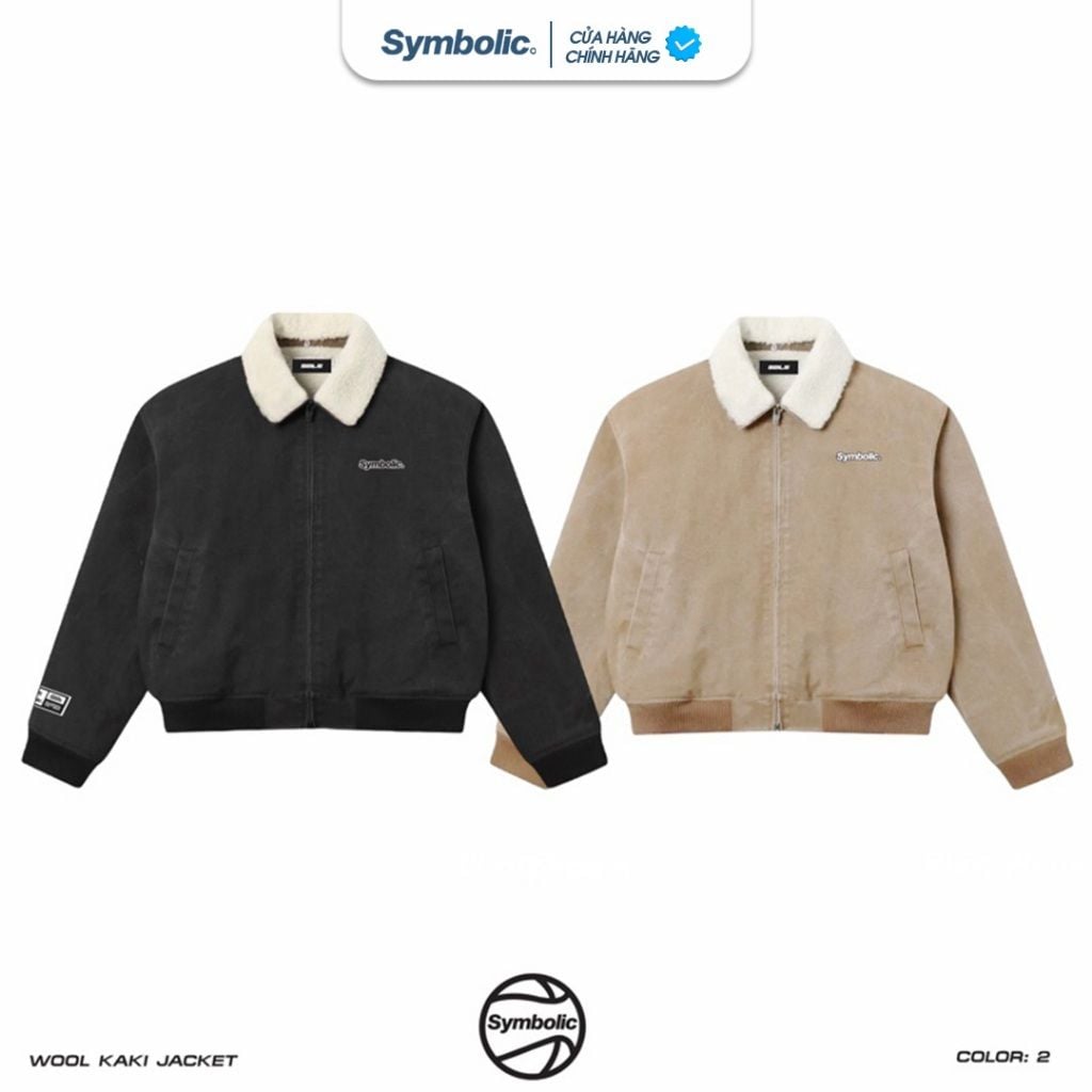 Symbolic Wool Kaki Jacket Symbolic Lót Lông Fur