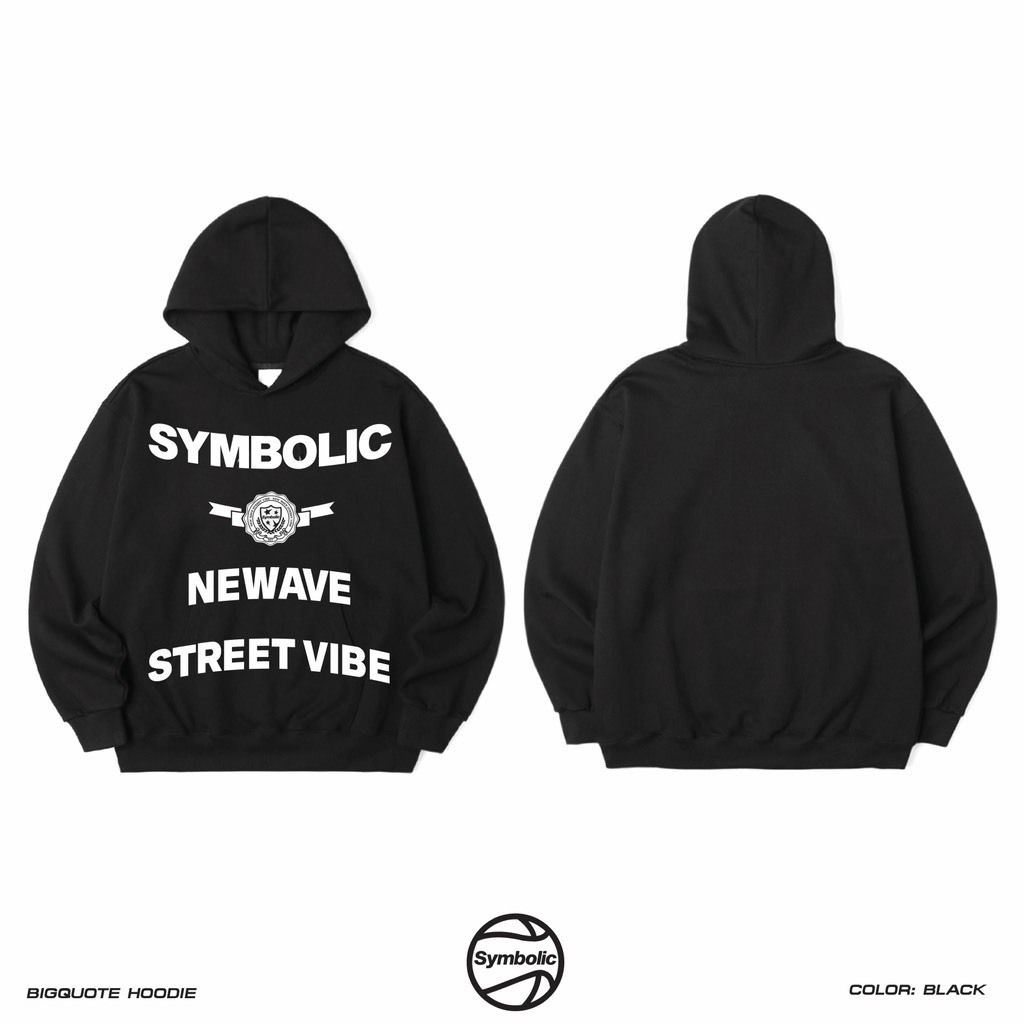 Symbolic Big Quote Oversized Hoodie