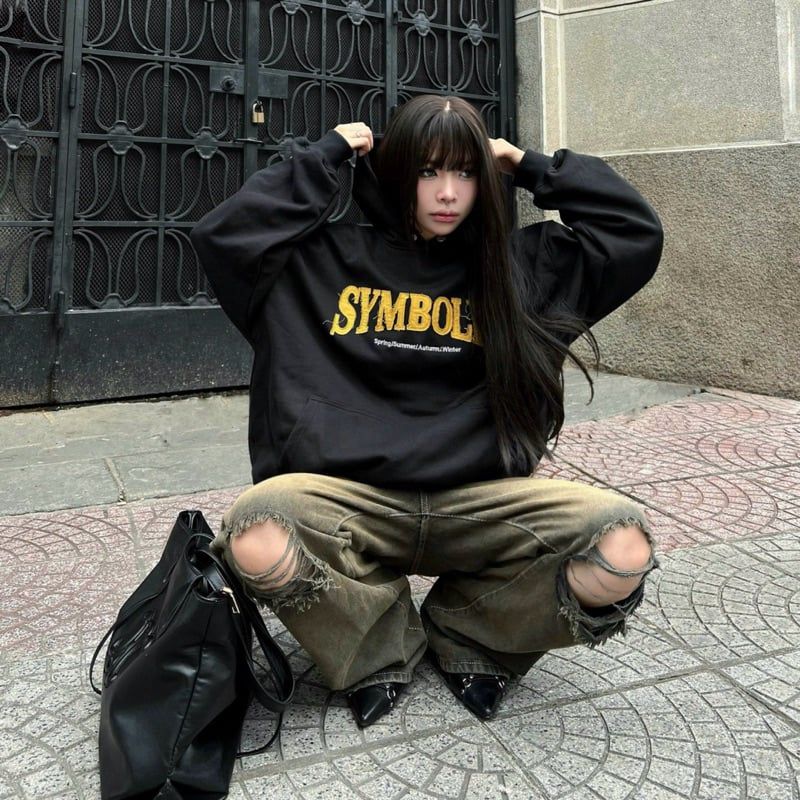 Áo Hoodie Seasonal Symbolic vải nỉ chân cua Dày