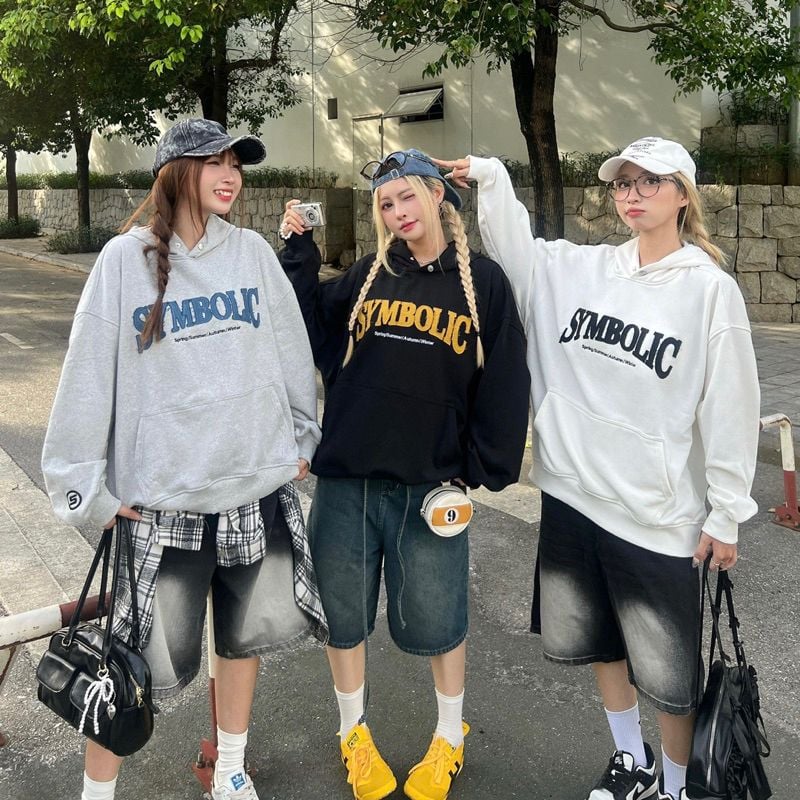 Áo Hoodie Seasonal Symbolic vải nỉ chân cua Dày