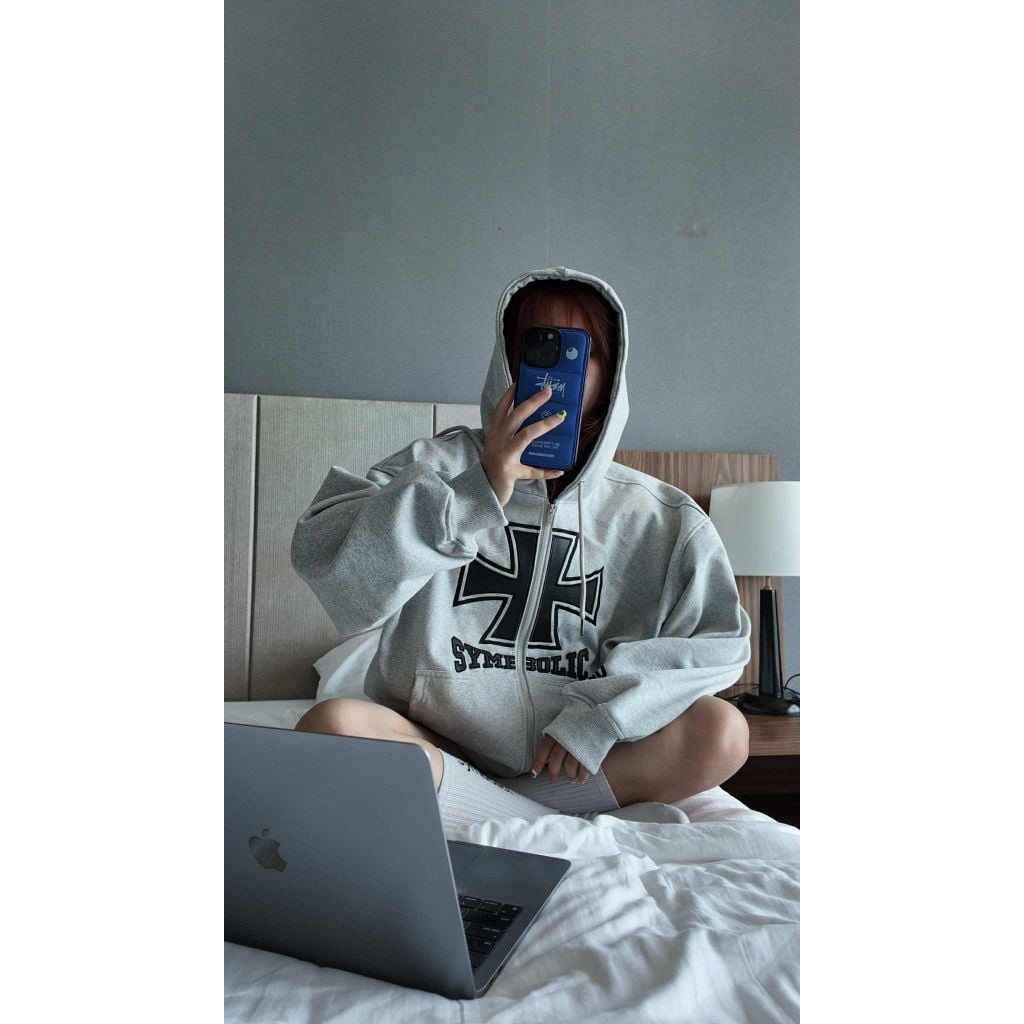 Symbolic Cross Hoodie Zip Jacket