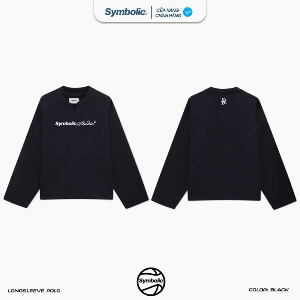 Áo Long Sleeve Polo Symbolic vải nỉ hai da