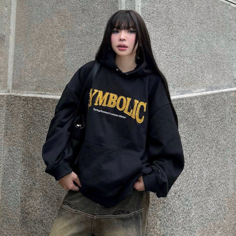 Áo Hoodie Seasonal Symbolic vải nỉ chân cua Dày