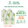  [COMBO 4 HỘP] Mật hoa dừa tươi Organic Sokfarm 330ml - UHT Single 