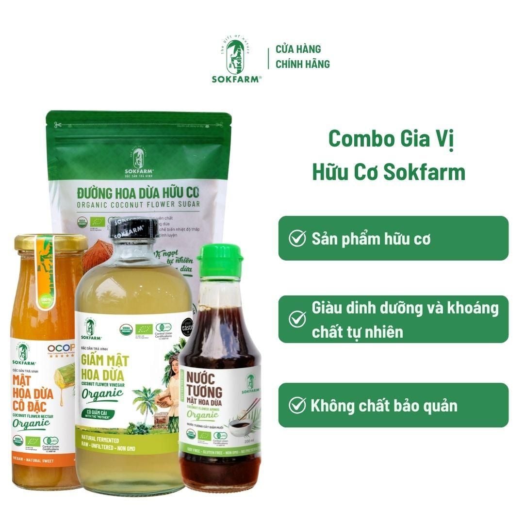 Combo Gia Vị Hữu Cơ Sokfarm