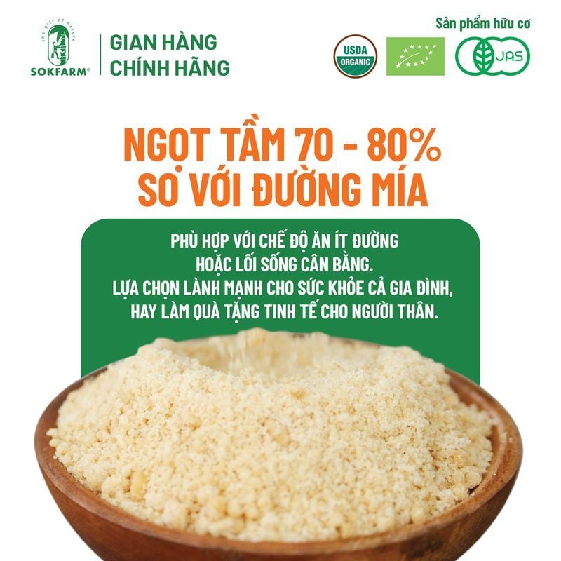 Đường hoa dừa Organic Sokfarm 5kg