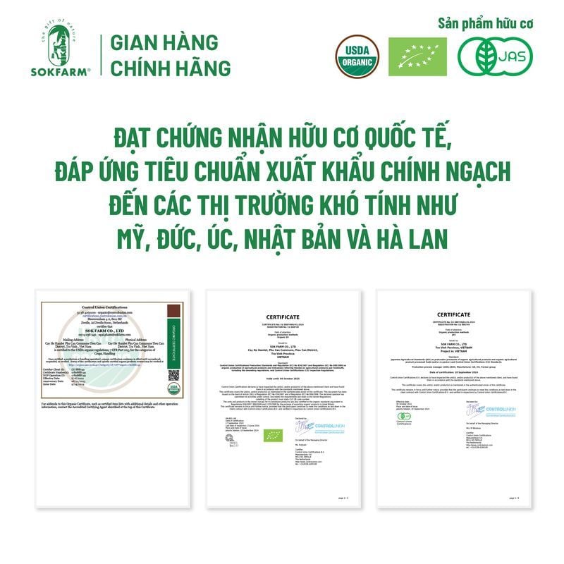 Mật hoa dừa cô đặc Organic Sokfarm 685g