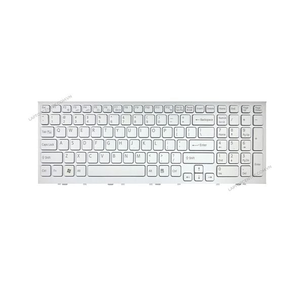  Bàn phím Sony VPC EE US Phím trắng Chữ đen Số Kèm khung & 148927011 (ORG +) 