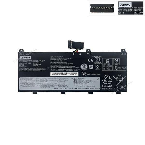  Pin Lenovo ThinkPad P53 L18C6P90 L18M6P90 13.05V 90Wh 7800mAh (ORG +) 