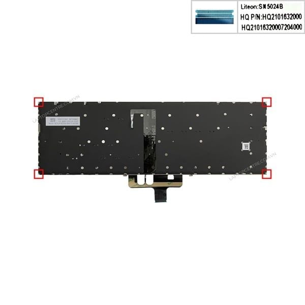  Bàn phím Asus ZenBook Q408 SN5024B US Phím bạc Chữ đen Đèn Không khung Nút nguồn (ORG +) 