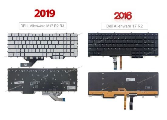  Bàn phím Dell Alienware M17 R2 2019 0C5VV3 US Phím trắng Chữ đen Đèn RGB Số & M17 R3 Area 51M R2 (ORG +) 