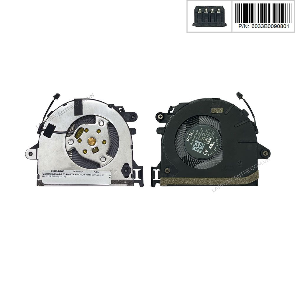  Quạt HP Elitebook 14 840 G7 6033B0090801 5V 0,5A 4 chân CPU & 845 G7 830 G7 G8 845 G8 (ORG +) 