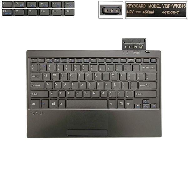  Bàn phím Sony SVT 11 US Phím đen Chữ trắng Tablet Đen (ORG +) 