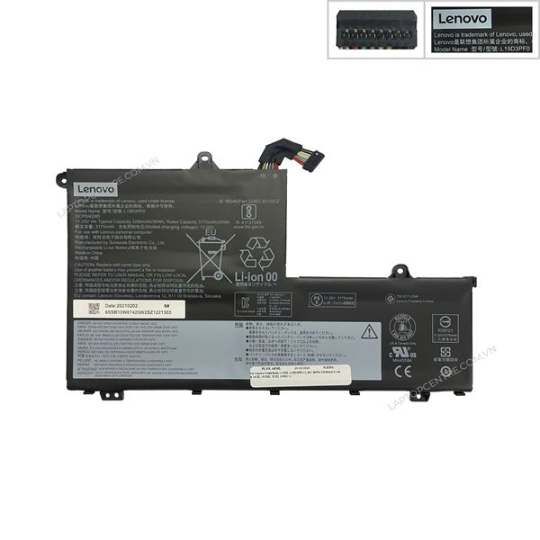  Pin Lenovo ThinkBook 14 IML L19D3PF0 11,34V 36Wh 3223mAh 3 cell & 14 IIL 15 IML 15 IIL (ORG +) 