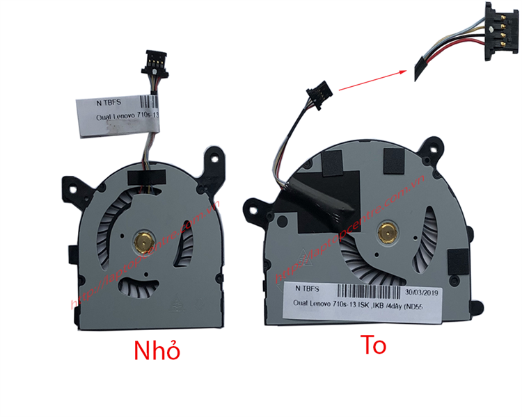  Quạt Lenovo IdeaPad 710S 13ISK ND55C19 5V 0,4A 4 chân GPU Quạt nhỏ & 710S 13IKB (ORG +) 