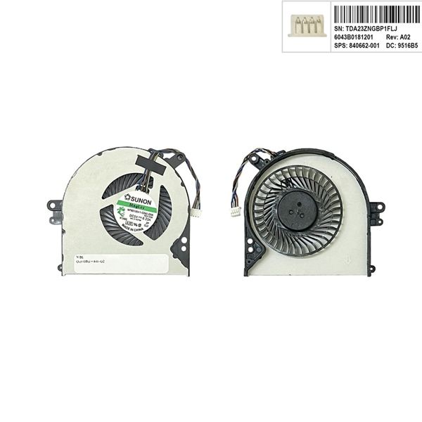  Quạt HP ProBook 640 G2 840662-001 6043B0181201 5V 0.23A 4 chân CPU (ORG +) 