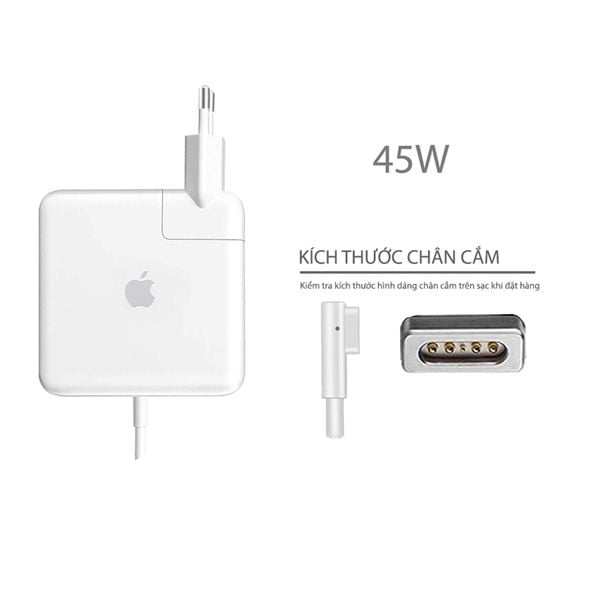  Sạc MacBook 45W 14.5V 3.1A chân hút hình vuông chuẩn EU & MC747 Air 1 A1278 A1181 A1185 A1342 A1280 A1281 Macbook Pro 13 năm 2008 2009 (ORG +) 