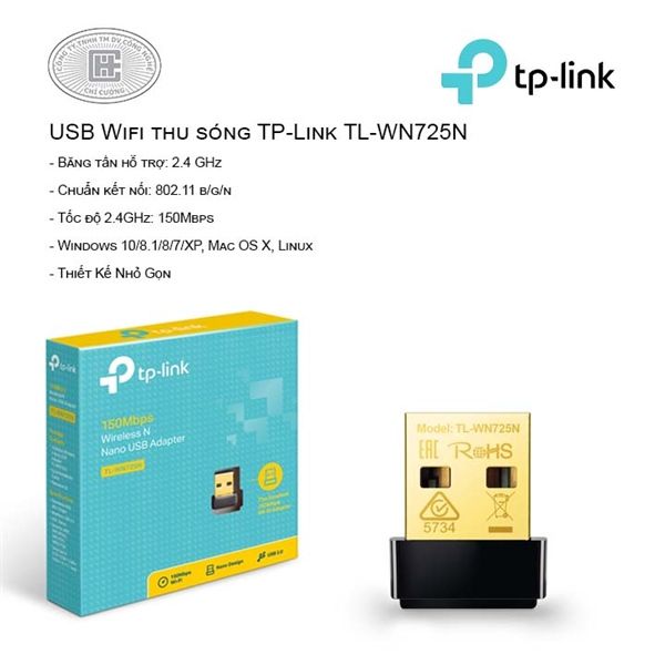  USB WIFI TP-Link thu sóng wifi 150Mbps TL-WN725N 
