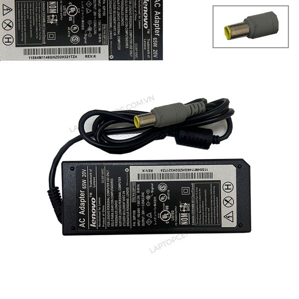  Sạc Lenovo 65W 20V 3.25A chân 7.9x5.0 kim to hình chữ nhật & T410 T420 T430 (HCP +) 