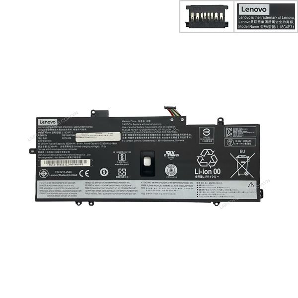  Pin Lenovo Thinkpad X1 carbon Gen 7 L18L4P71 L18C4P71 15,2V 50Wh 3289mAh & Yoga 2019 (ORG +) 