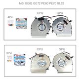  Quạt MSI GE Raider GE62 PAAD06015SL N303 5V 0,55A 3 chân CPU & GE72 PE60 PE70 GL62 MS 1795 MS 1791 MS 16J2 (ORG +) 