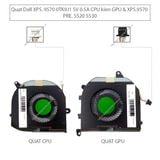  Quạt Dell XPS 15 9570 0TK9J1 5V 0,5A 4 chân GPU & 7590 Precision M5530 5520 (ORG +) 
