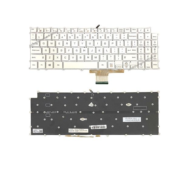  Bàn phím LG Gram 15Z980 US Trắng Chữ đen Đèn & G H M T 15ZD980 (ORG +) 