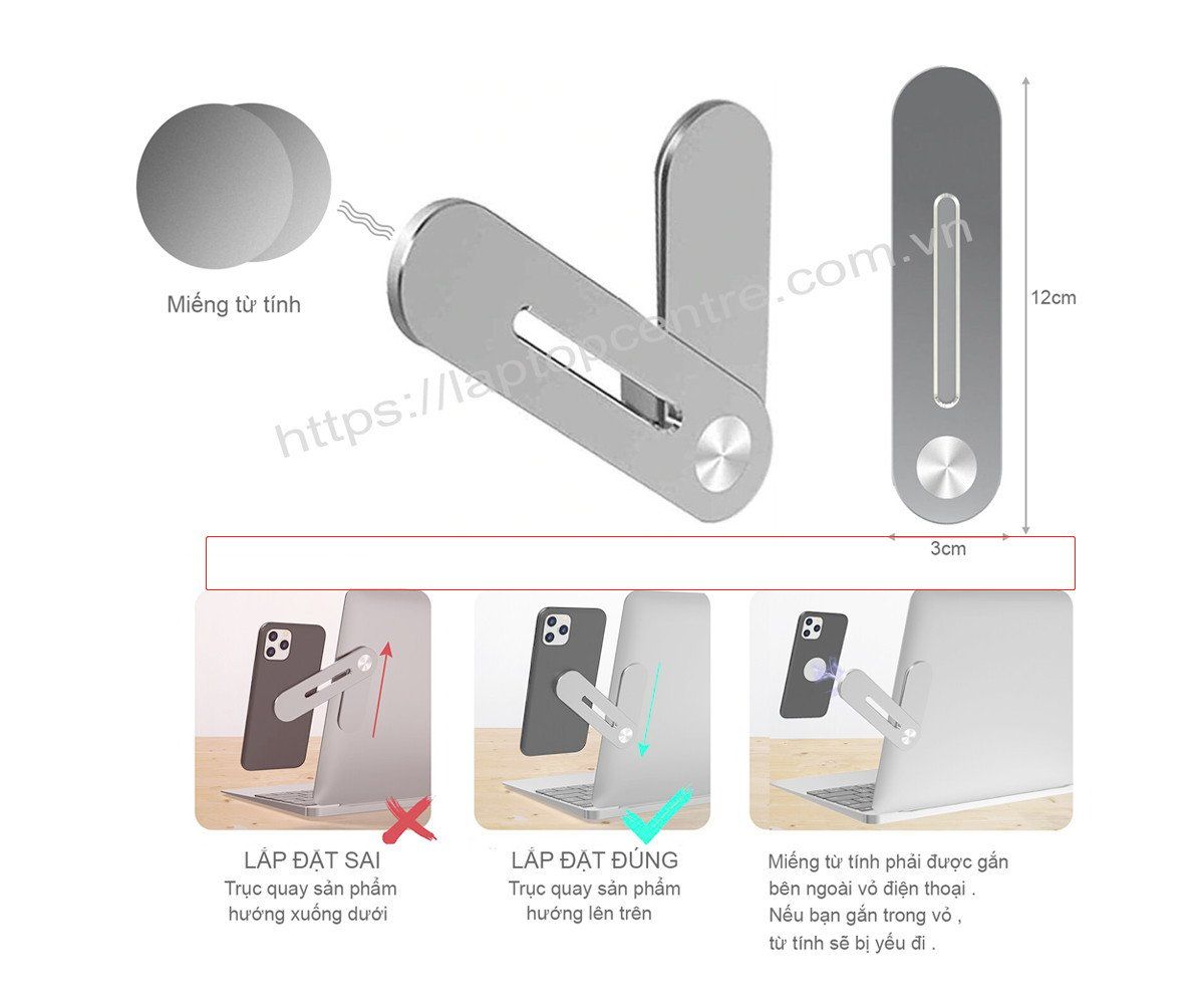  Giá đỡ điện thoại gắn trên Laptop 