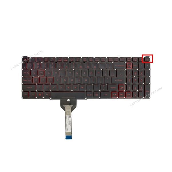  Bàn phím Acer Nitro 5 AN515 56 PK133AU1B10 US Phím đen Chữ đỏ Đèn Nút nguồn & AN515 57 AN515 58 AN515 45 AN517 54 AN517 41 (ORG +) 