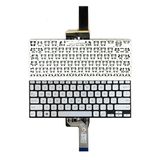  Bàn phím Asus VivoBook X409 NSK-W25LN-US US Phím bạc Chữ đen Nút nguồn không khung & X409F Y4200F Y4200 R423 X415 (HCP +) 