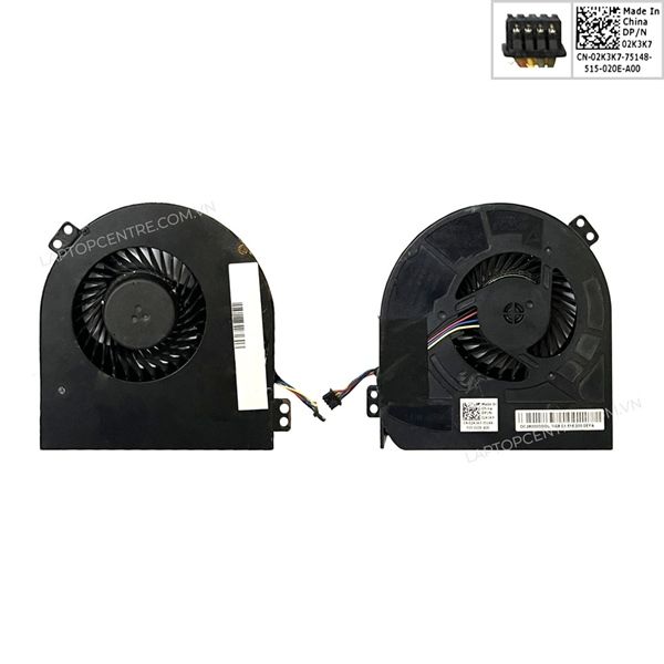  Quạt Dell Precision M4800 02K3K7 5V 0,6A 4 chân CPU Quạt to (ORG -) 